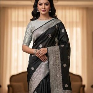 Indian black saree